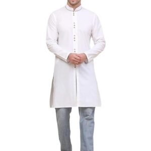 Men's Cotton Knee Length Straight Kurta