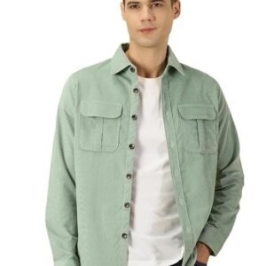 Men's Cotton Slim Fit Premium Corduroy Long Sleeve Casual Shirt