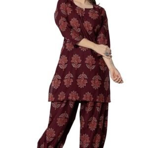 Women's Pure Cotton Printed Straight Kurta Set