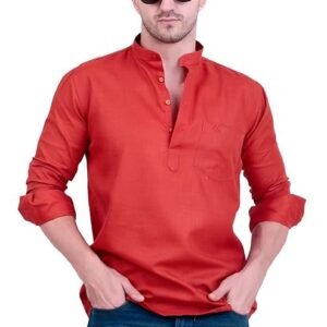 Ethno Men’s Cotton Blend Ethnic Kurta Style Shirt