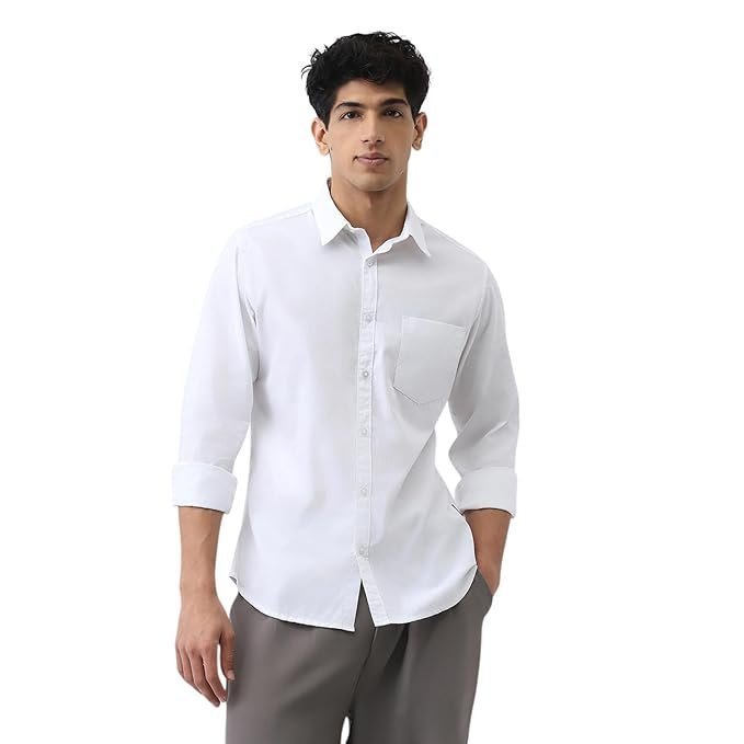 Men's Cotton Full Casual Solid Shirt