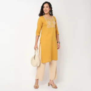 Embroidered Yoke Kurta