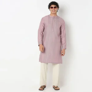 Mandarin Collar Full Length Straight Fit kurta