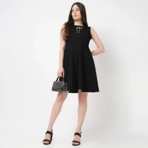 A Line Betty Dress With Bow Detail